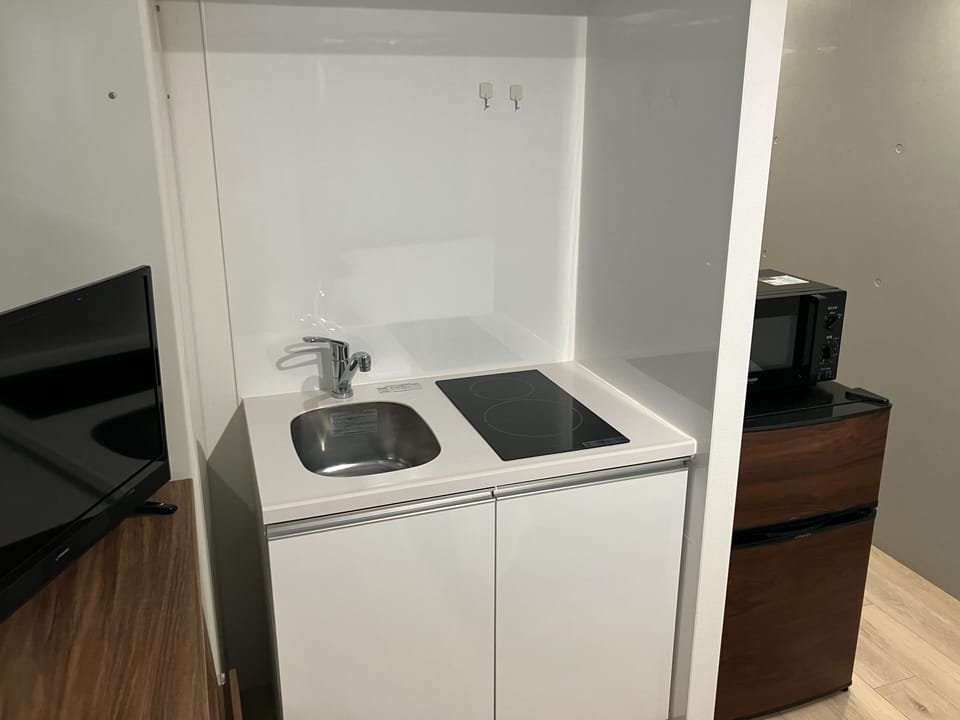 Double Bed Room | Private kitchen | Full-size fridge, microwave, stovetop, electric kettle