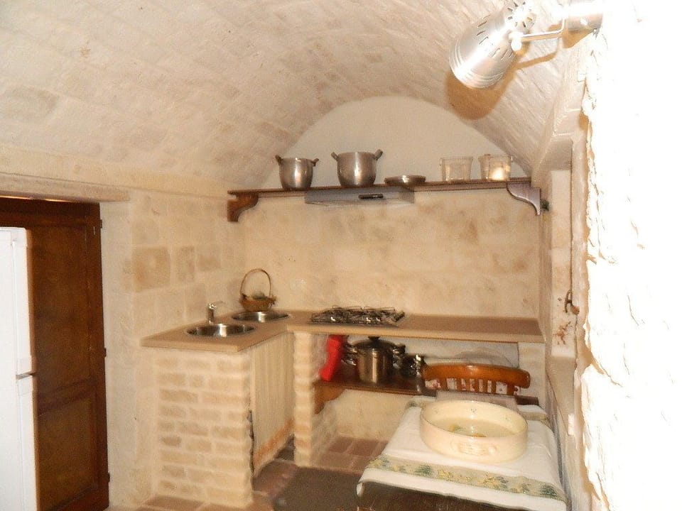 Family Apartment, Kitchen (Trullo) | Private kitchen | Fridge, electric kettle