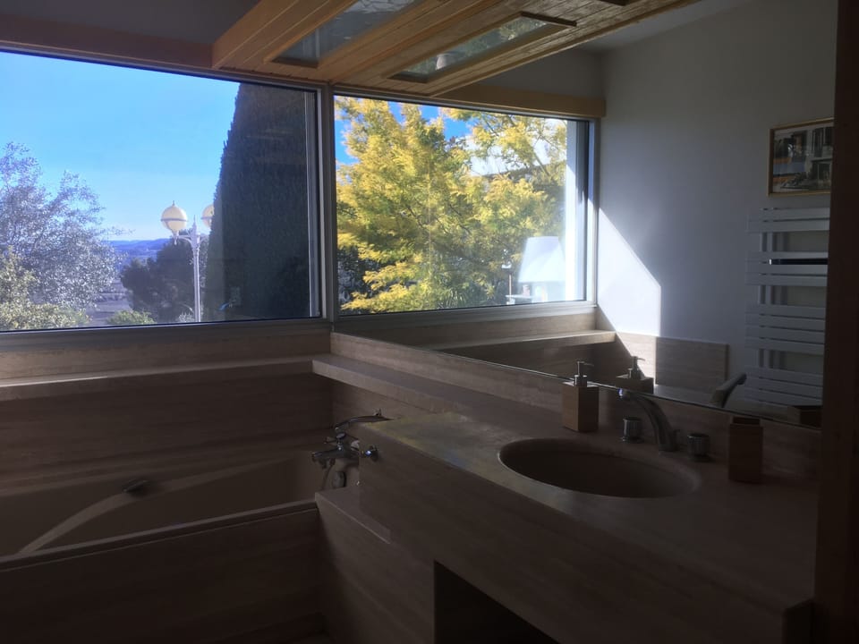 Chambre Double (L'Estivale) | Bathroom | Shower, hair dryer, towels, soap
