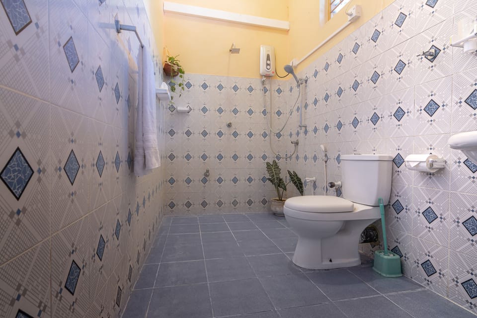 Standard Double Room with Fan | Bathroom | Shower, free toiletries, bathrobes, towels