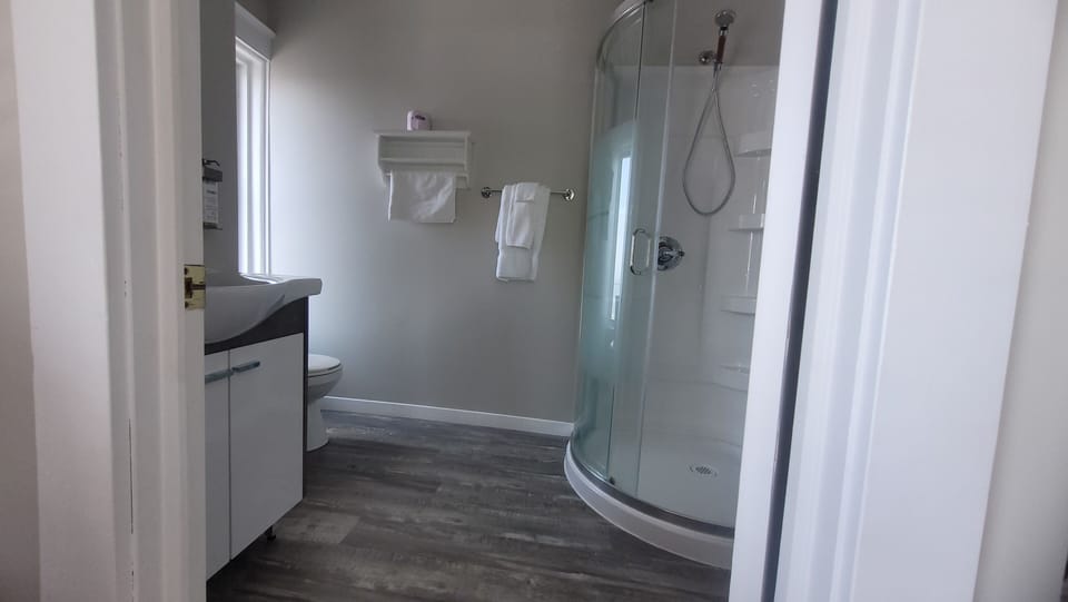 Hair dryer, towels