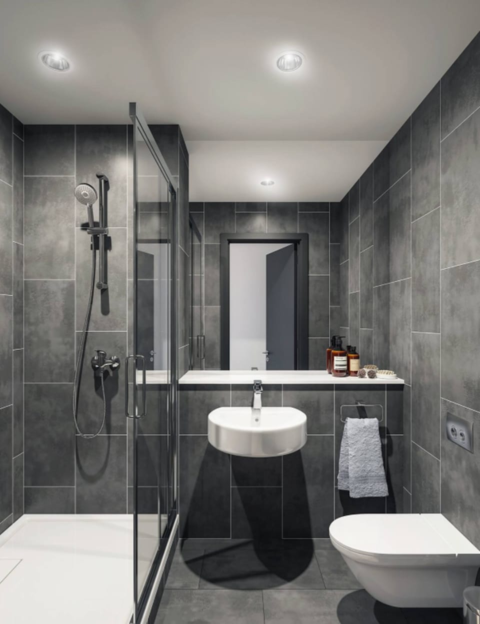 Shower, towels
