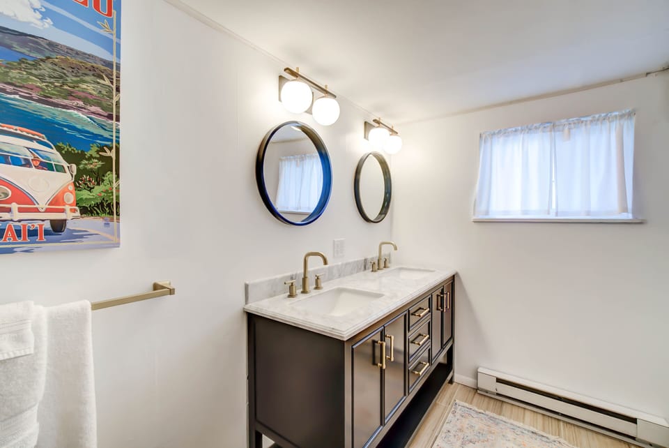 Upstairs bathroom with shower