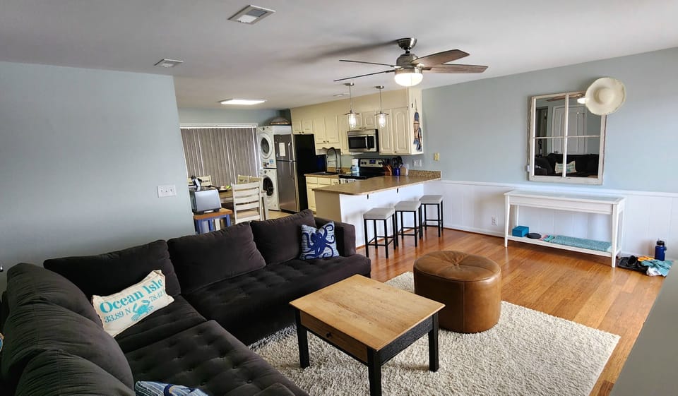 Living room and kitchen