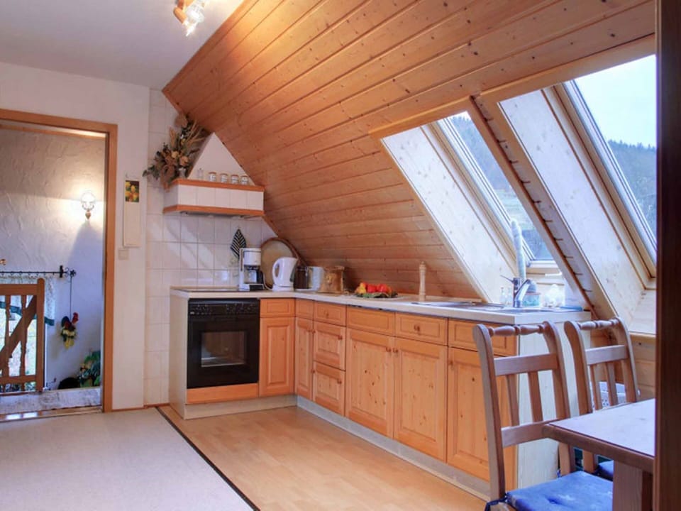 Panoramic Apartment | Private kitchen | Oven, stovetop, dishwasher, electric kettle