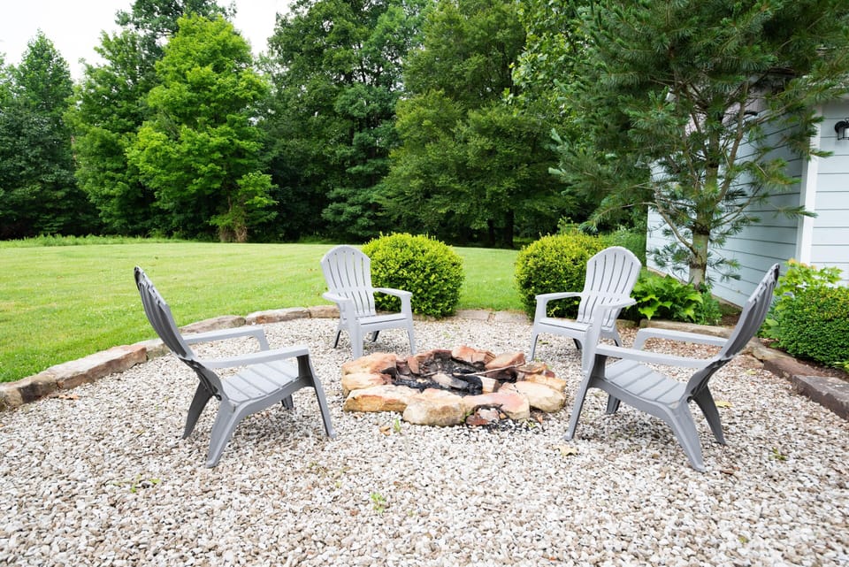 Make memories by the campfire roasting marshmallows and star gazing