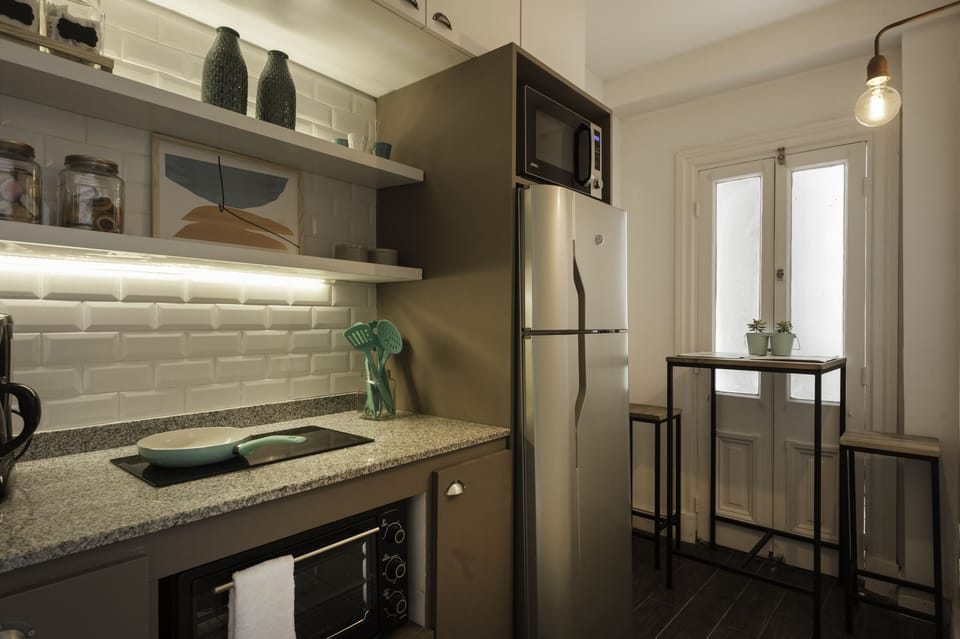 Shared fridge, microwave