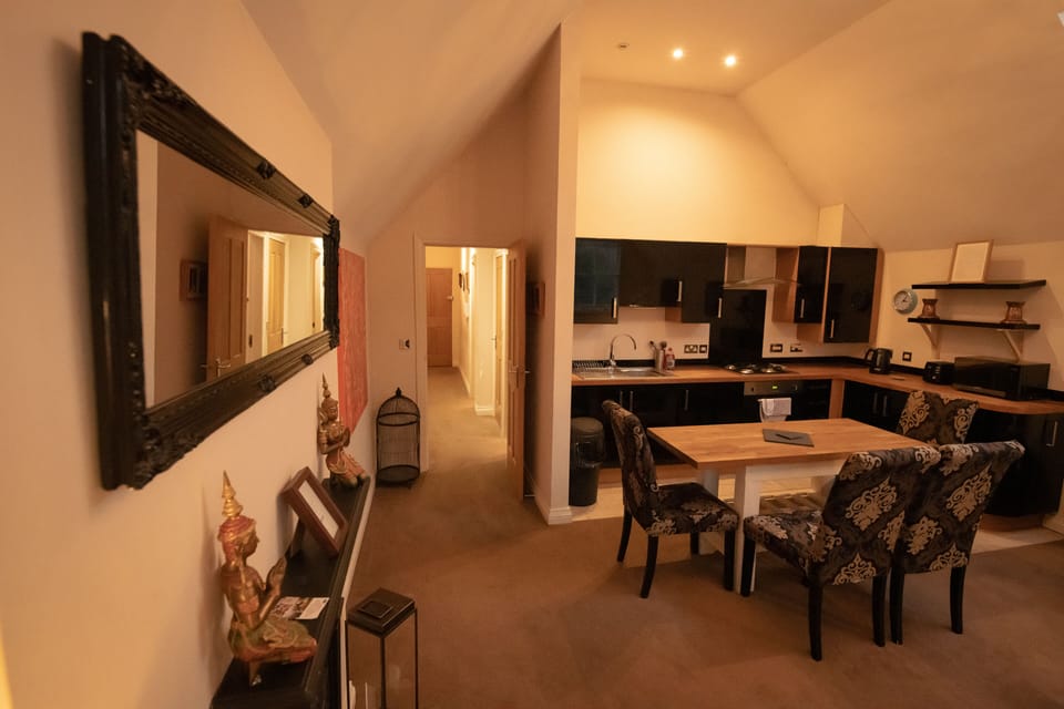 Apartment | Private kitchen | Fridge, microwave, oven, stovetop