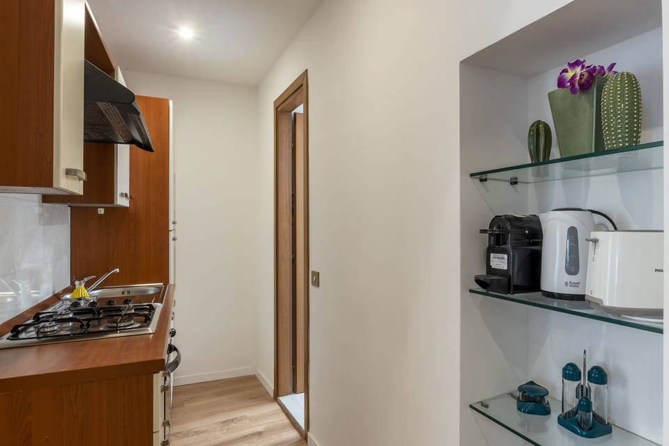Apartment, 1 Bedroom | Private kitchen | Full-size fridge, stovetop, coffee/tea maker, cookware/dishes/utensils