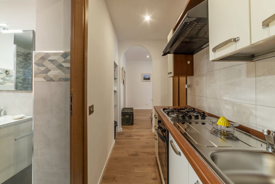 Apartment, 1 Bedroom | Private kitchen | Full-size fridge, stovetop, coffee/tea maker, cookware/dishes/utensils