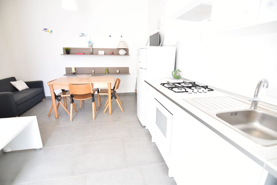 Apartment, 2 Bedrooms (Santa) | Private kitchen | Full-size fridge, oven, stovetop, cookware/dishes/utensils