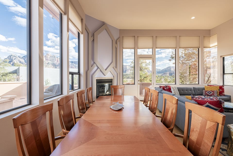 Dining Area with Seating for Eight Surrounding by Wonderful Views