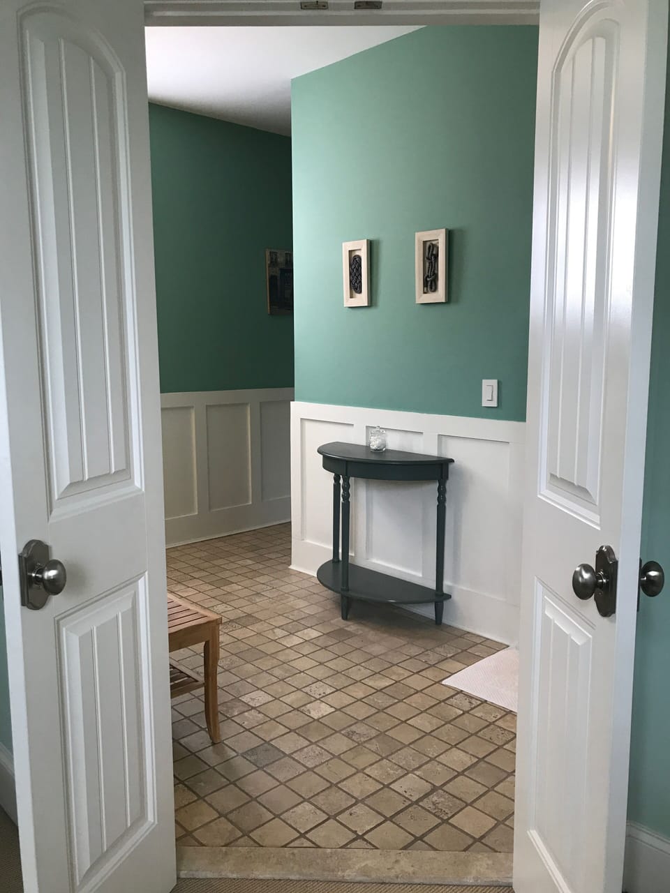 Master Bathroom with double sinks