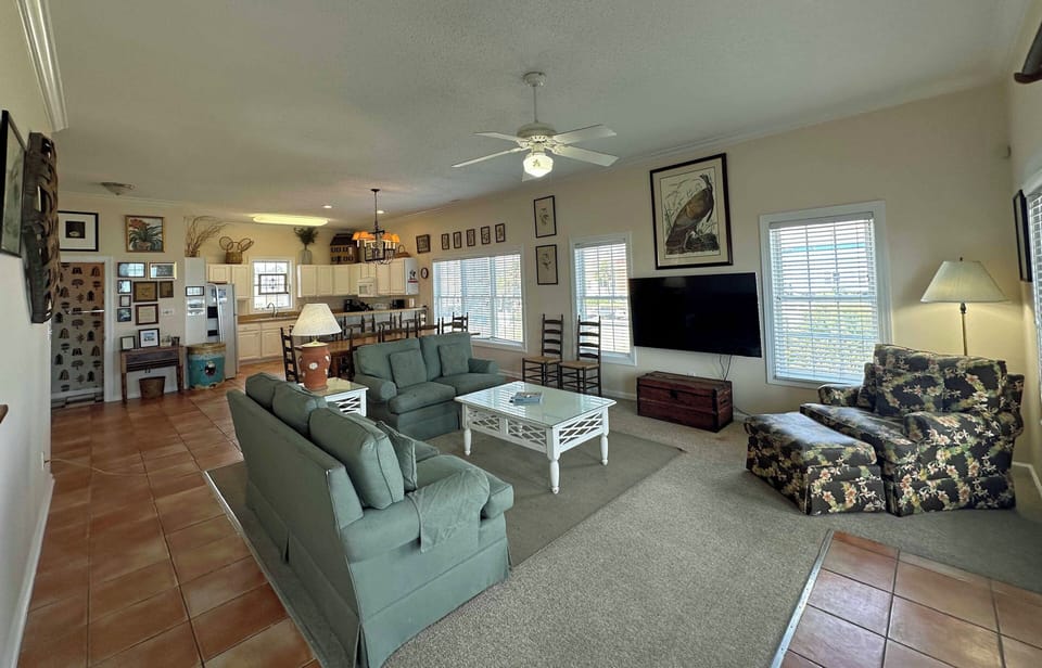 View of Living Area, Dining, & Kitchen