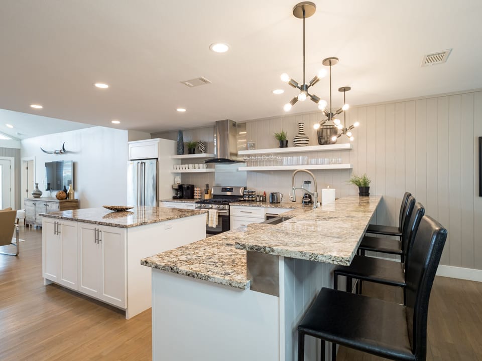 Open Kitchen with Bar Seating