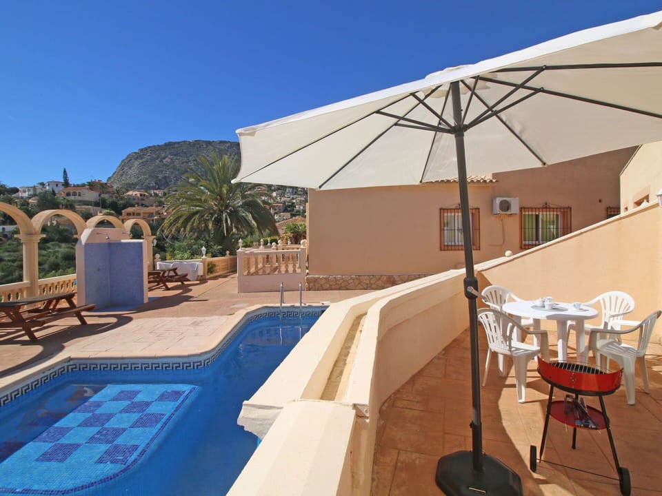 Furniture, Plant, Sky, Water, Chair, Swimming Pool, Shade, Outdoor Furniture, Table, Tree