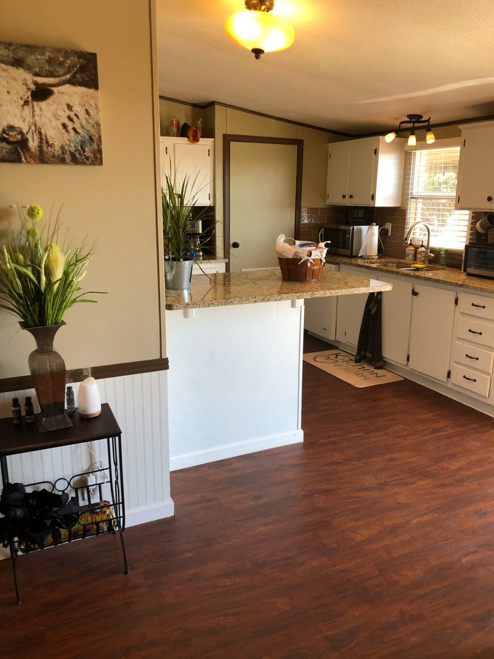 Kitchen and island 