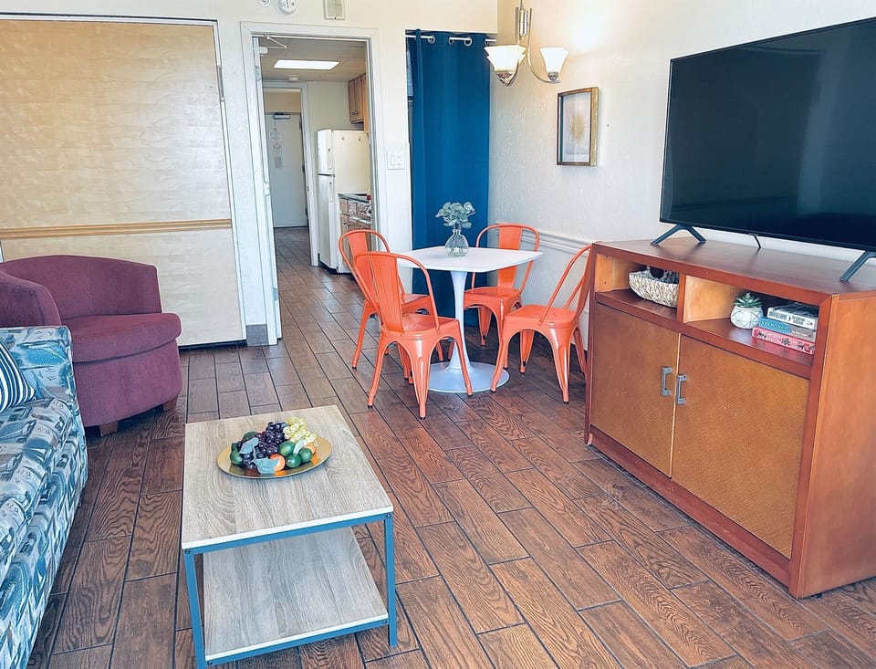 Our living room is perfect spot to gather and enjoy the view!