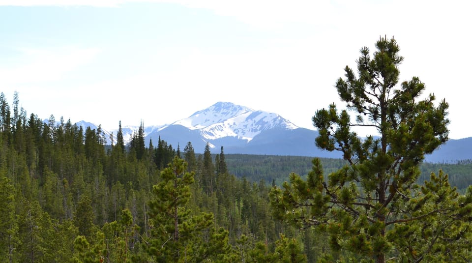 Magnificent view of snow capped Byers peak.  Almost 13,000'