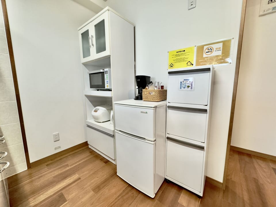 Apartment | Private kitchen | Fridge, microwave, stovetop, electric kettle
