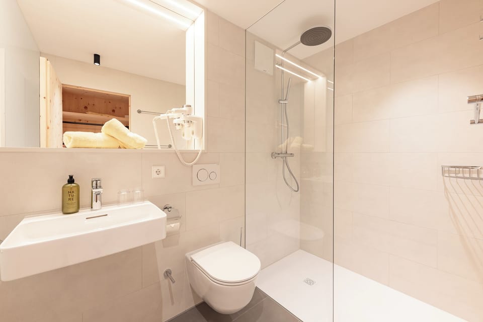 Premium Double Room | Bathroom | Hair dryer, towels