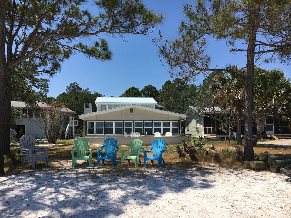 House view from the beach