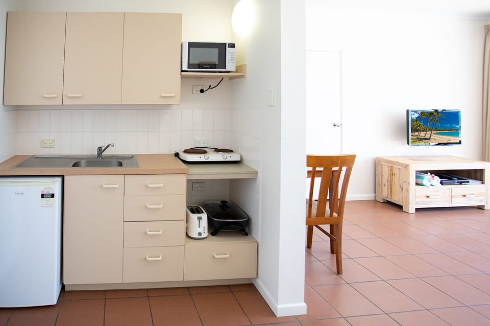 Basic Apartment | Private kitchenette | Fridge, microwave, stovetop, electric kettle