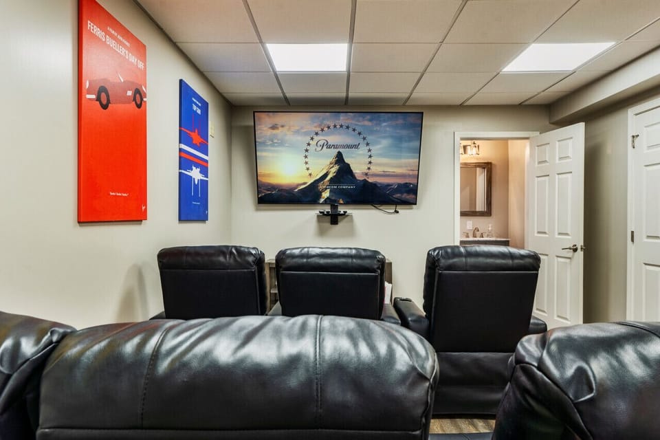 Theater room on the lower level