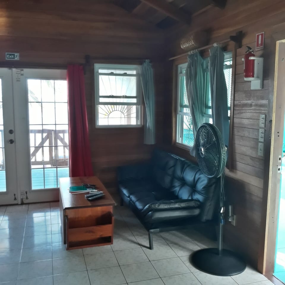 Cabin, Kitchenette, Sea View | Living area | 32-inch TV with cable channels