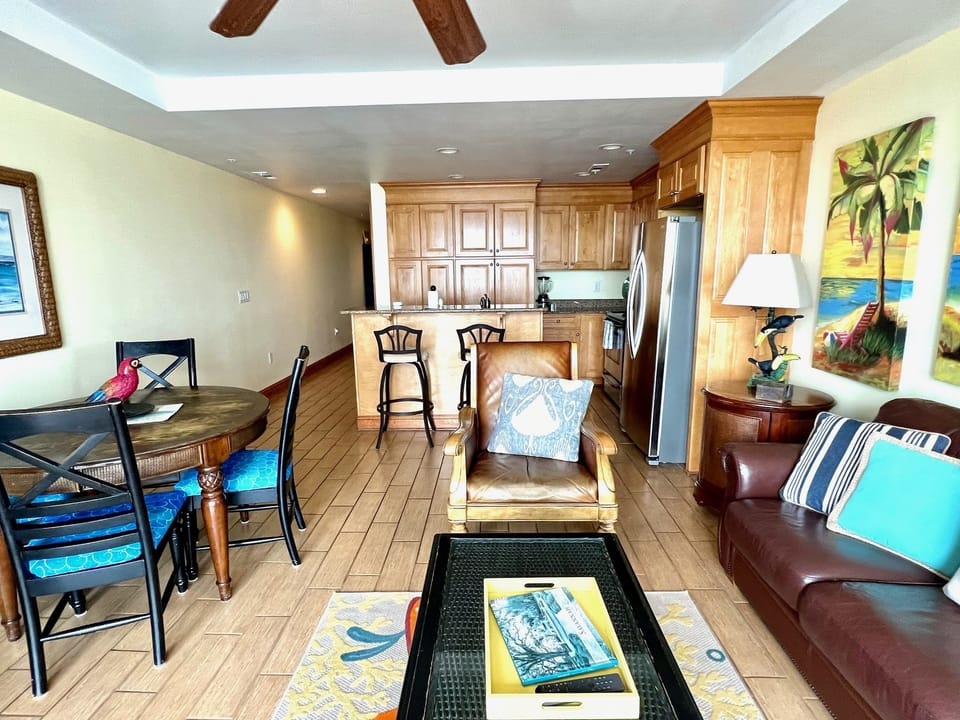 Looking from balcony into kitchen!