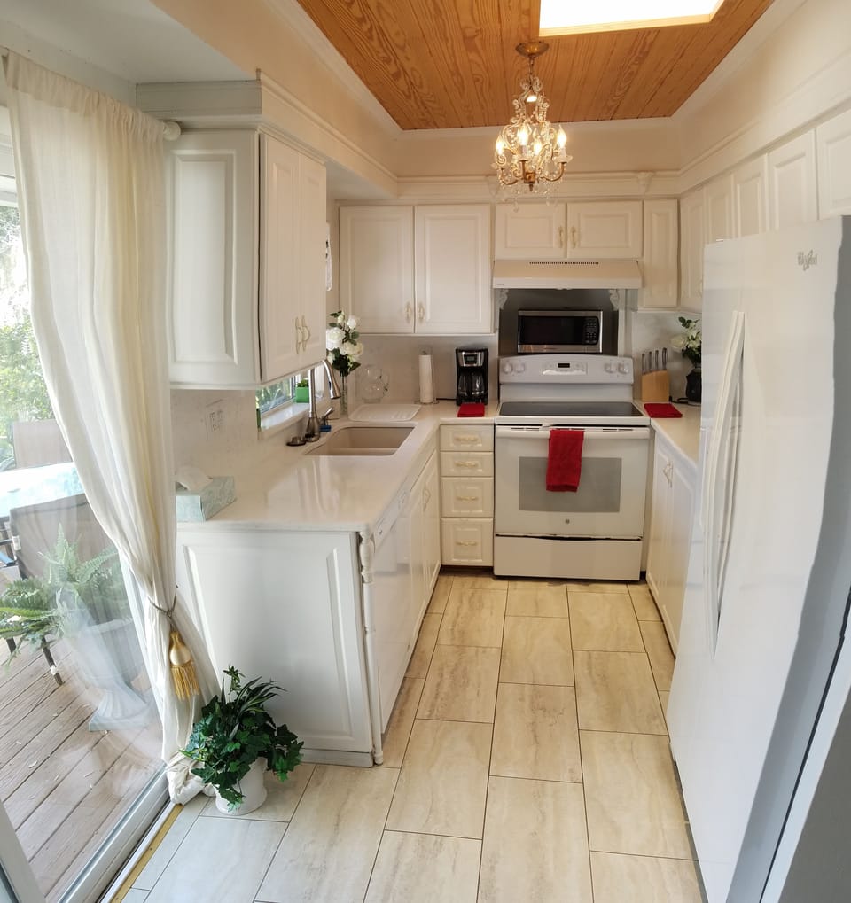 Beautiful kitchen overlooking the lake