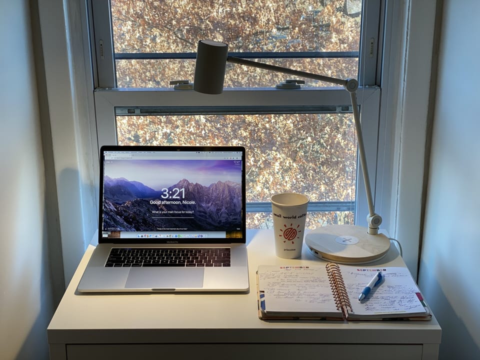 Workspace overlooking Princeton.