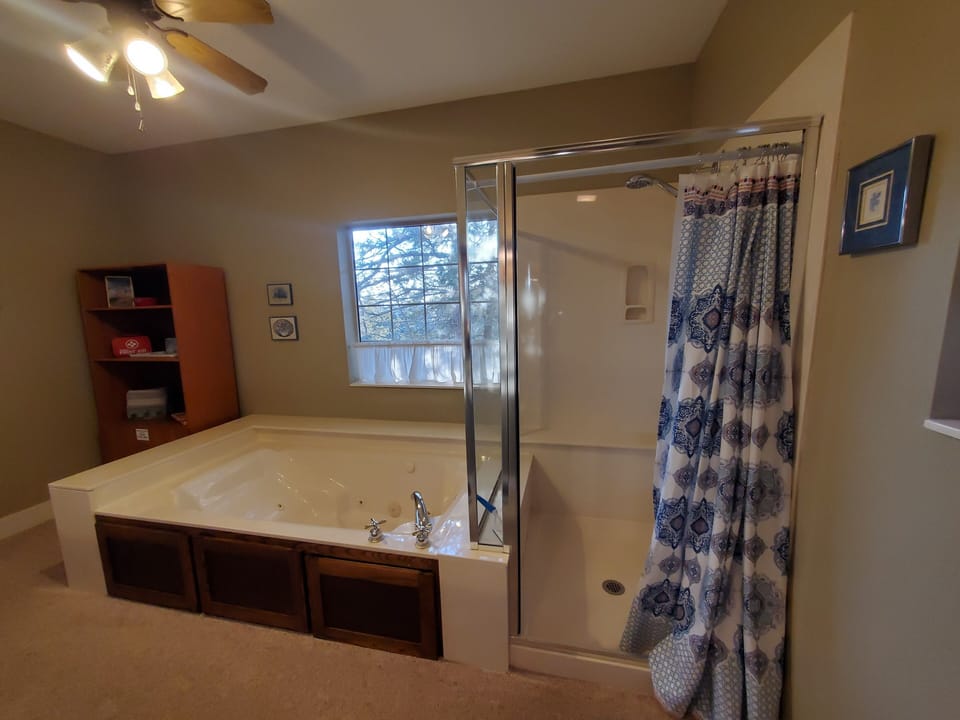 Master Bathroom has a Whirlpool Tub and Walk-in Shower.