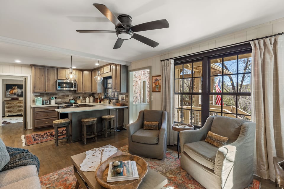 Cottage is filled with natural light