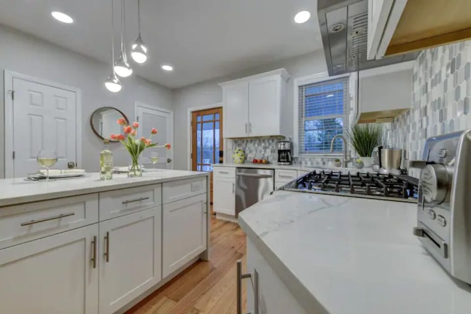 Kitchen boasts brand-new appliances and everything you need to cook a meal.