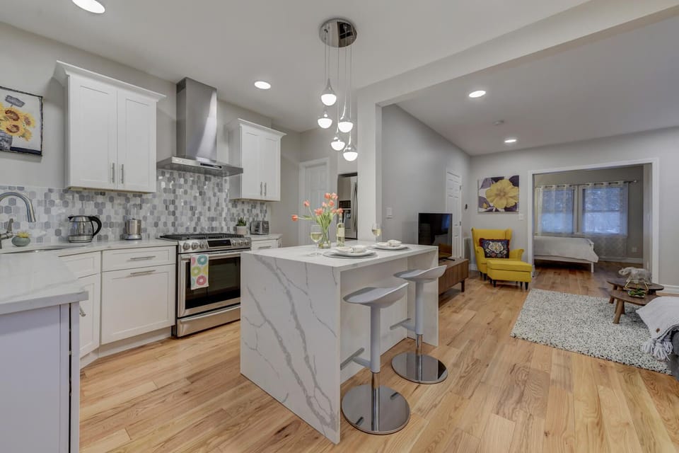 Kitchen boasts brand-new appliances and everything you need to cook a meal.