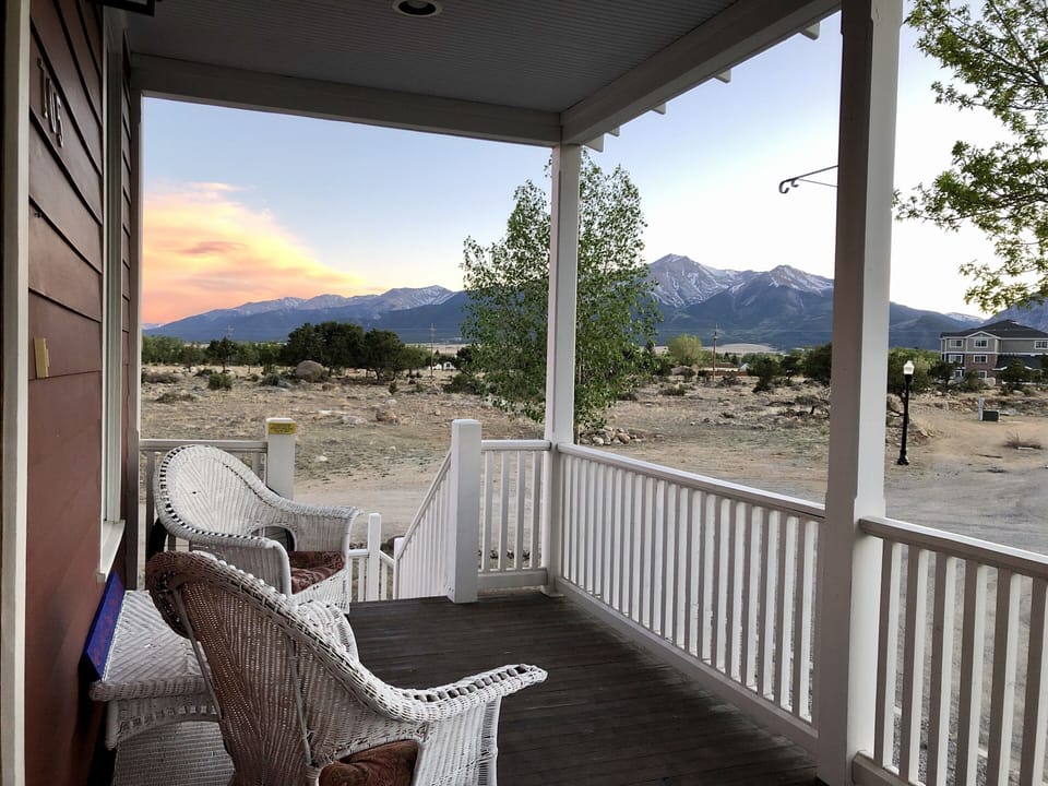 The front porch is also a nice spot to end your day and take in the sunset
