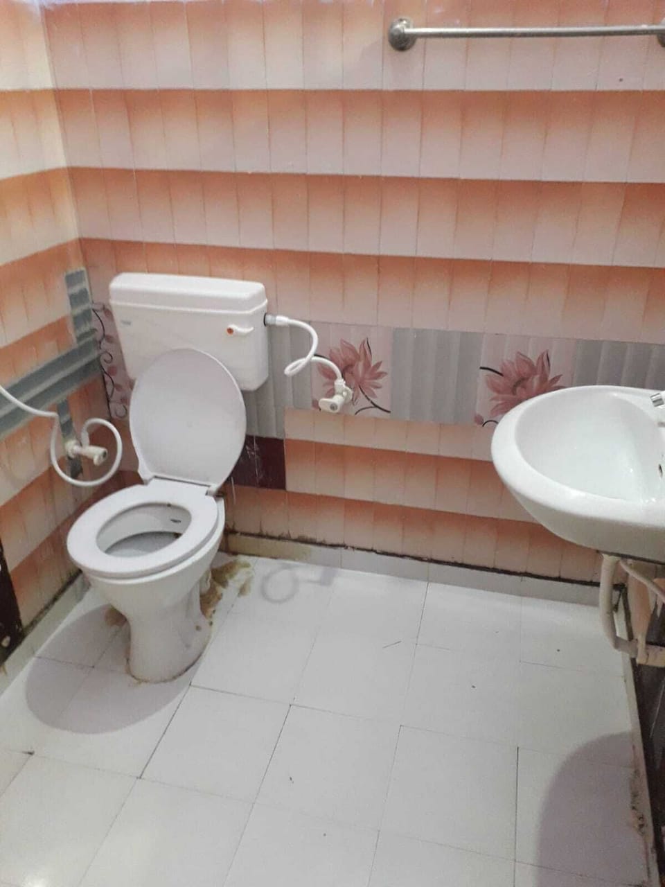 Bathtub, bidet, towels