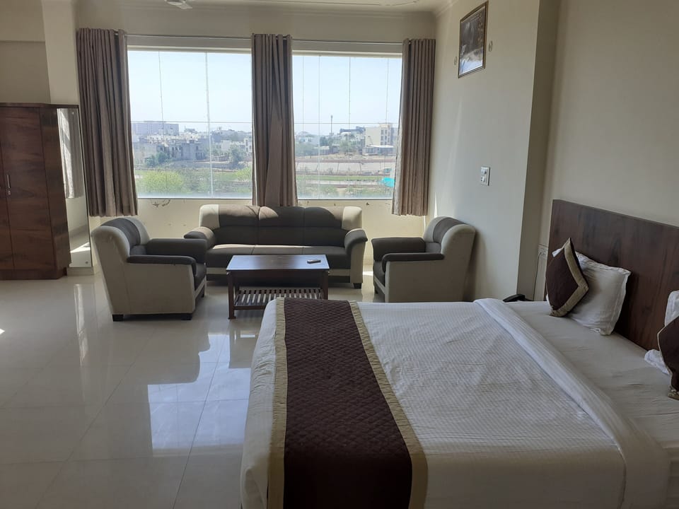 Individually furnished, desk, laptop workspace, rollaway beds