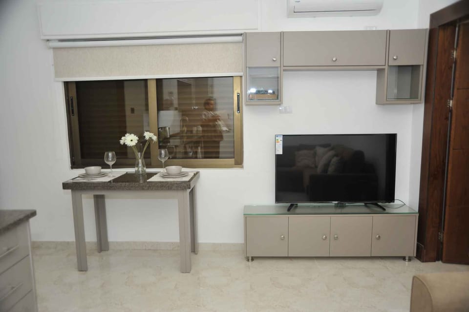 Apartment | Living room | 30-inch TV with satellite channels