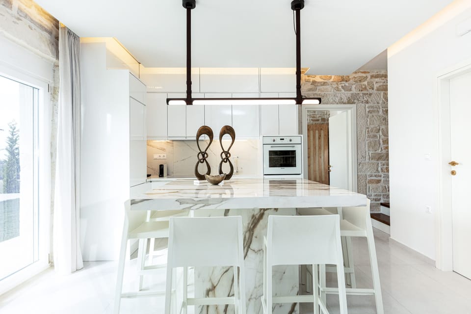 Fully equipped kitchen with modern appliances