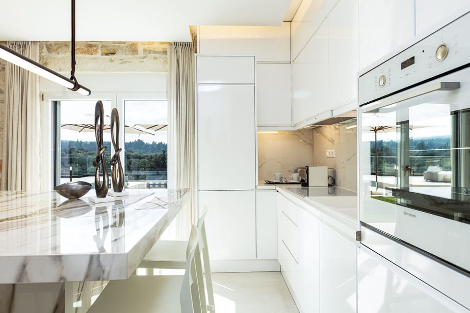 Fully equipped kitchen which provides all essentials for a self catered vacation