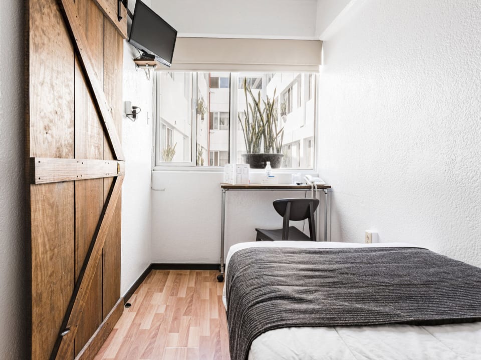 Hypo-allergenic bedding, down comforters, laptop workspace