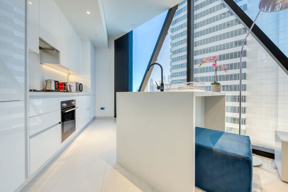 Deluxe Apartment, 1 Bedroom, Non Smoking (717) | Private kitchen | Fridge, microwave, oven, stovetop