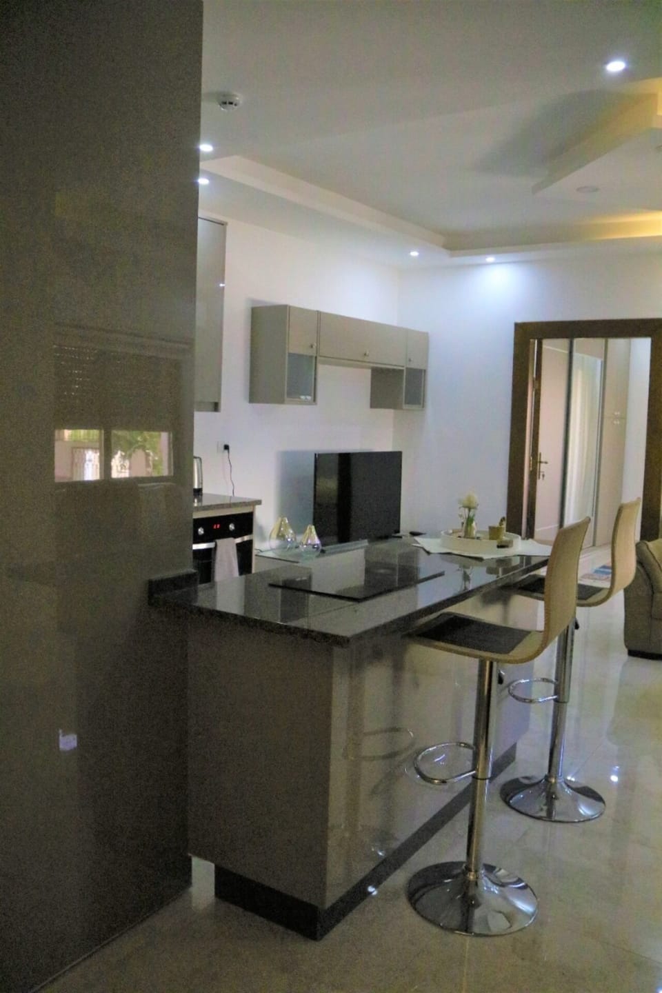 Apartment | Private kitchen | Fridge, microwave, oven, stovetop
