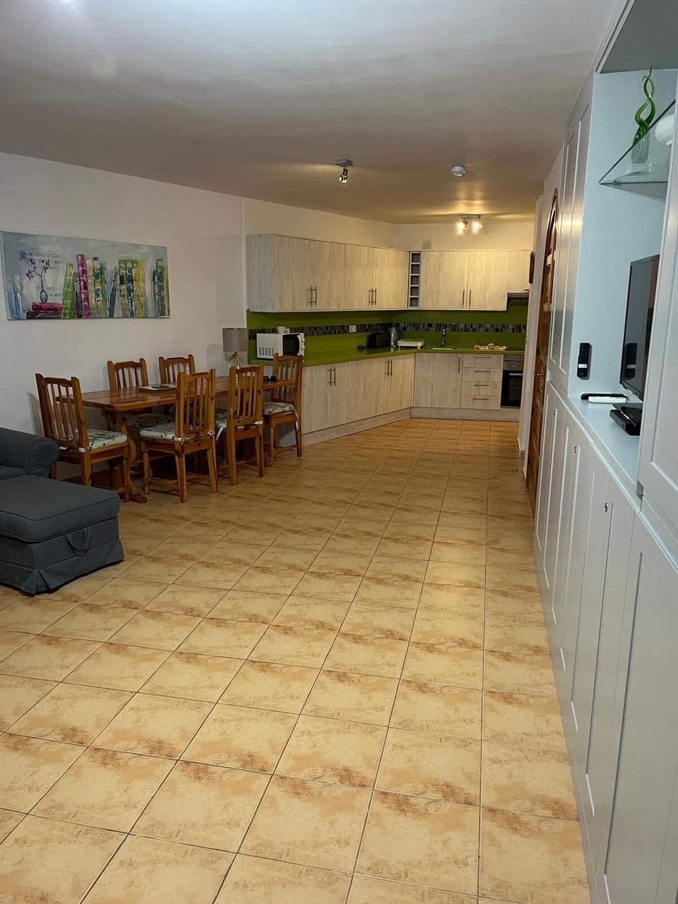 Open plan kitchen and living area