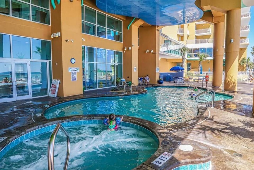 Hot tub and one of several pools