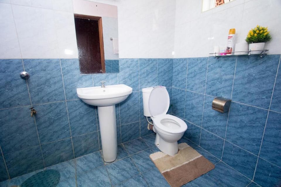 Shower, rainfall showerhead, towels