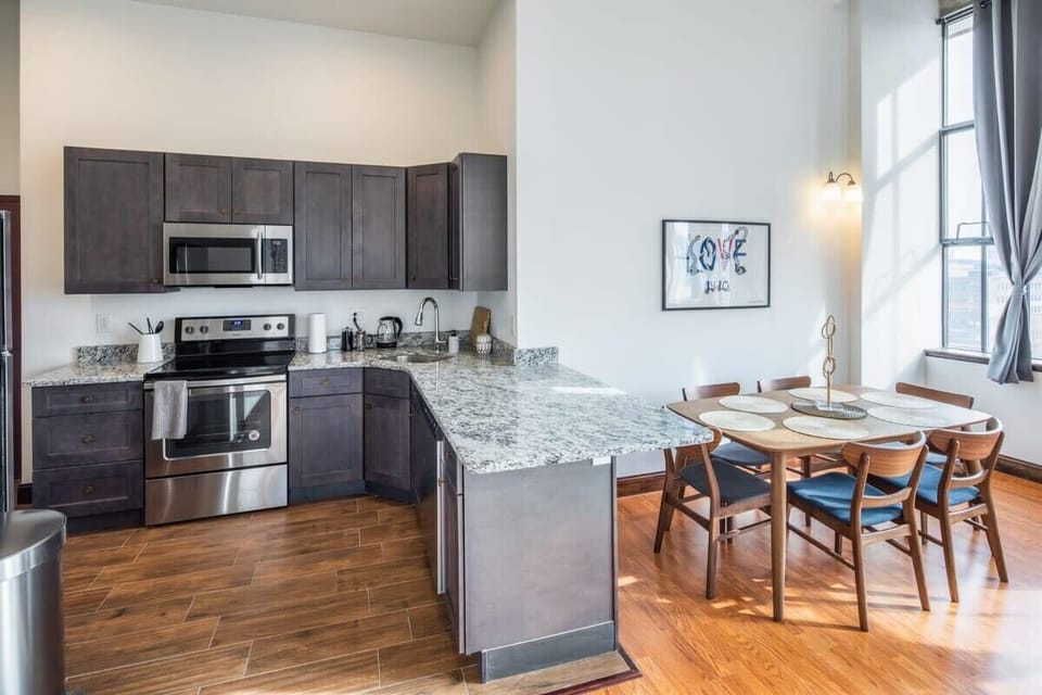 Large kitchen for homecooked meals