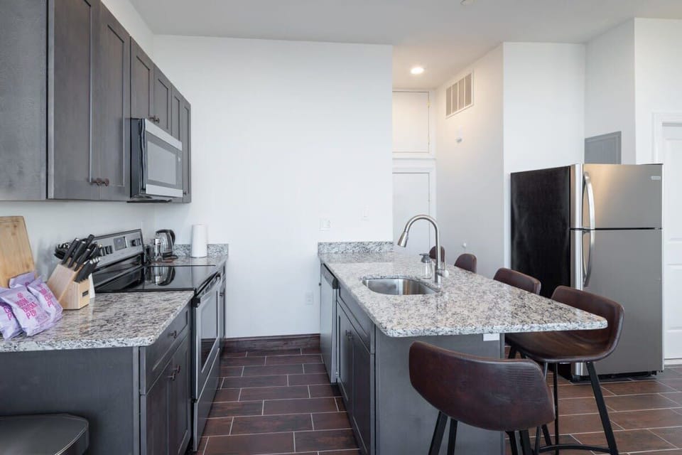 Kitchen equipped with essential cookware